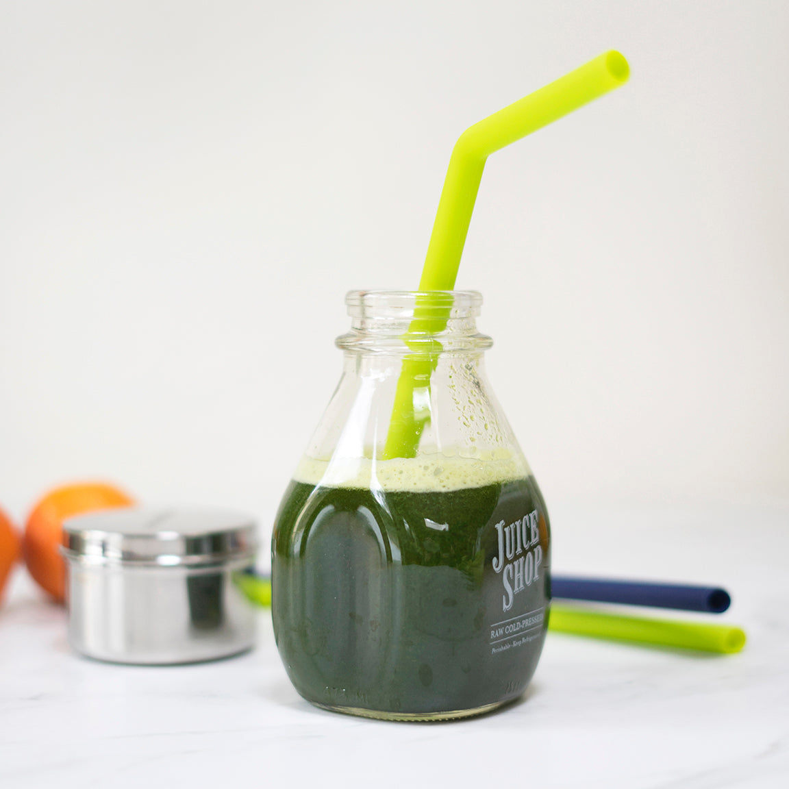 Juice and Smoothie Glass Straw Set