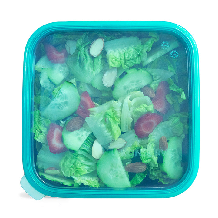Wholesale Rectangular Food Container- Green- 50oz GREEN W/CLEAR GLASS