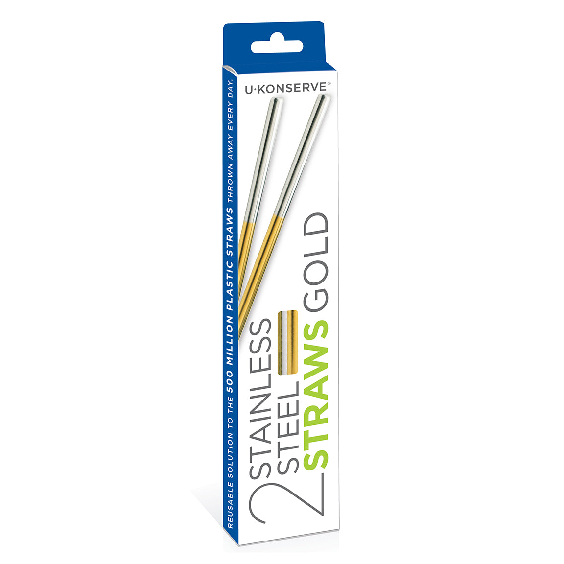 American Metalcraft STWC6 6 Copper Stainless Steel Reusable Straight Straw  - 12/Pack