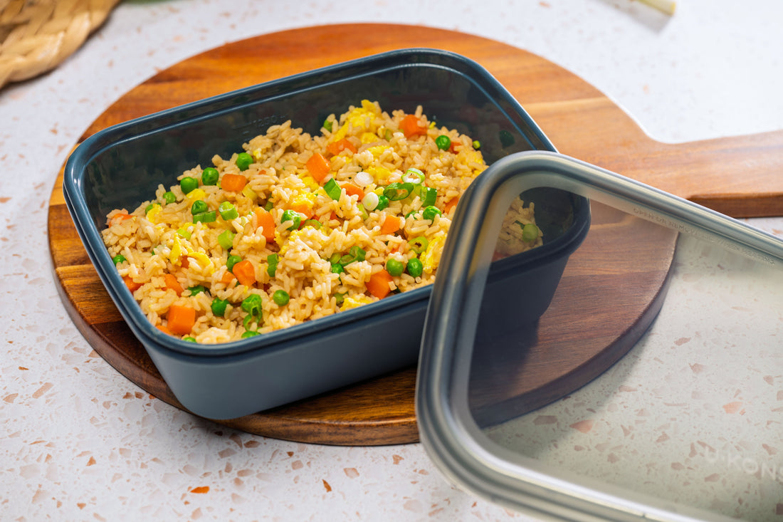 Easy Microwave Fried Rice in the BounceBox