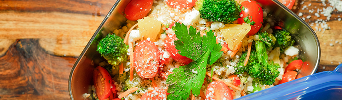 Kickin' Roasted Broccoli Couscous Salad