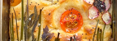 Floral Garden Focaccia Bread