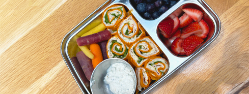 Crunchy Hummus Pinwheels