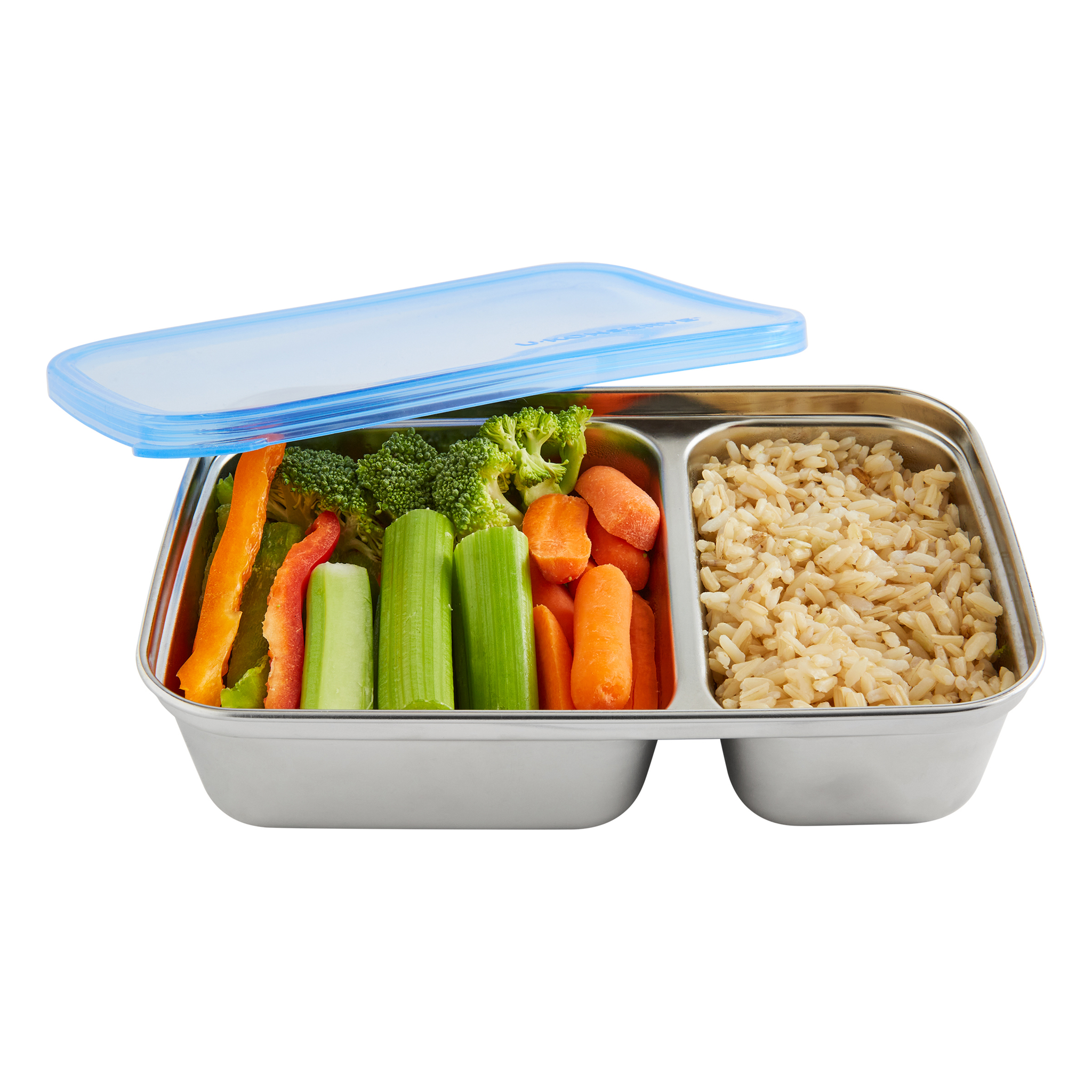 Rectangle Stainless Steel Food Container | U-Konserve 25oz / Island Teal / Silicone Lid
