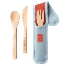 Load image into Gallery viewer, Bamboo Cutlery Set with Recycled Case