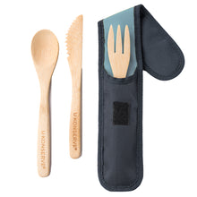 Load image into Gallery viewer, Bamboo Cutlery Set with Recycled Case
