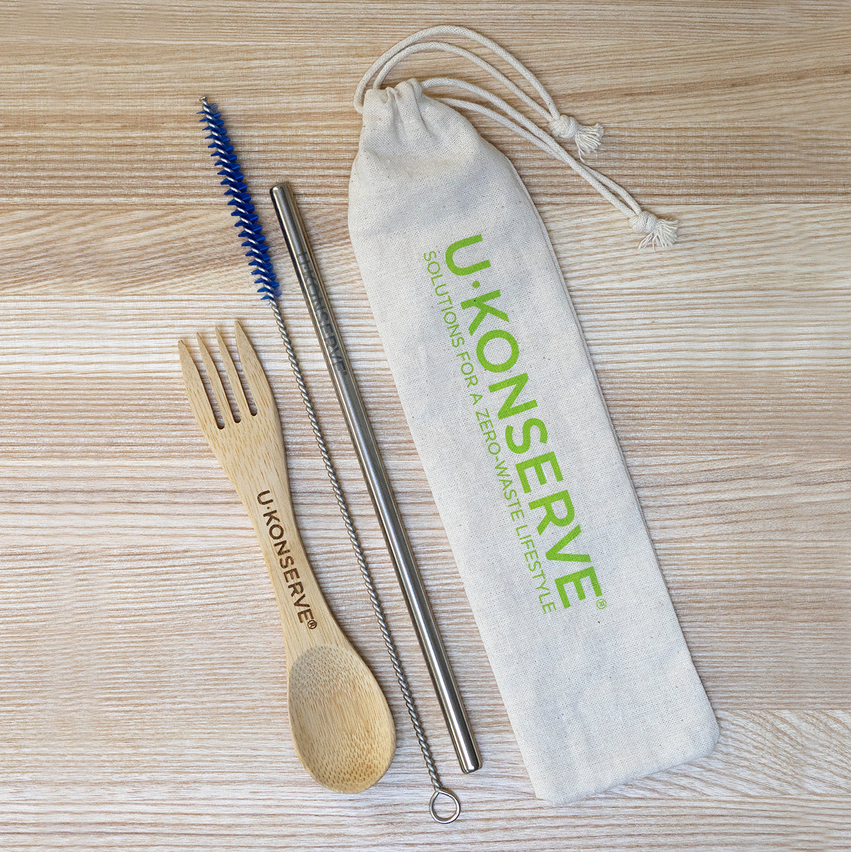 Pouch for Reusable Straws + Utensils