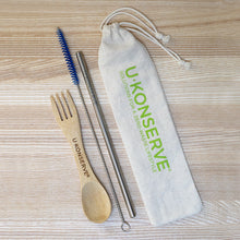 Load image into Gallery viewer, Pouch for Reusable Straws + Utensils