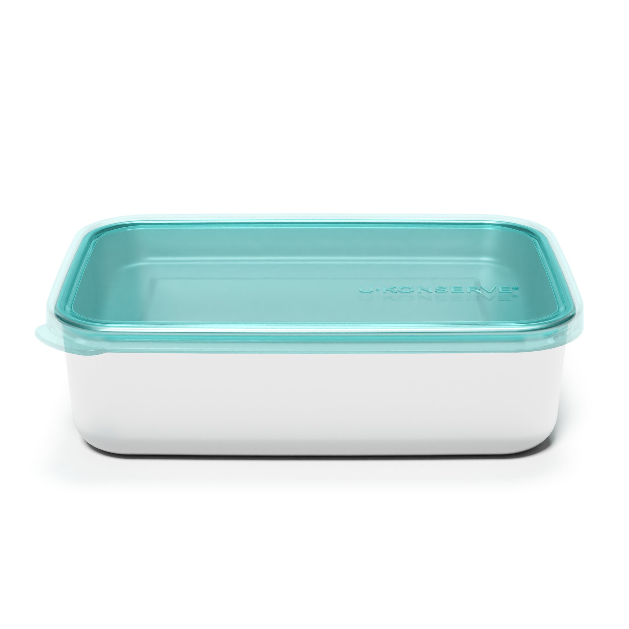 Rectangle Stainless Steel Food Container | U-Konserve 25oz / Island Teal / Silicone Lid