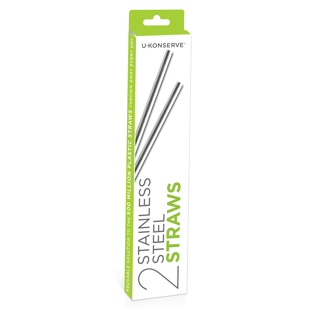 Stainless Steel Straws (Set of 2)