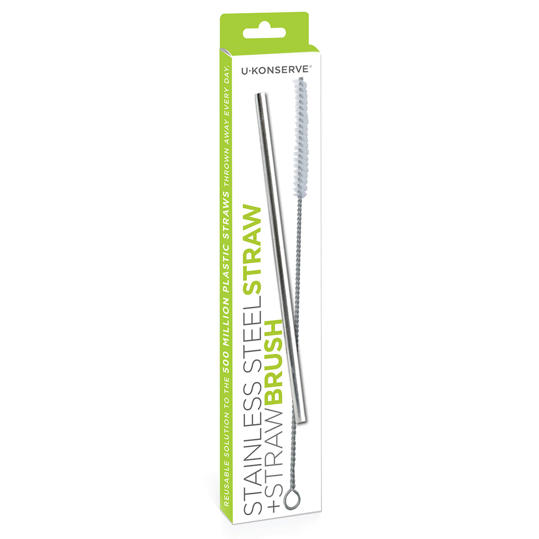Stainless Steel Straw + Straw Brush
