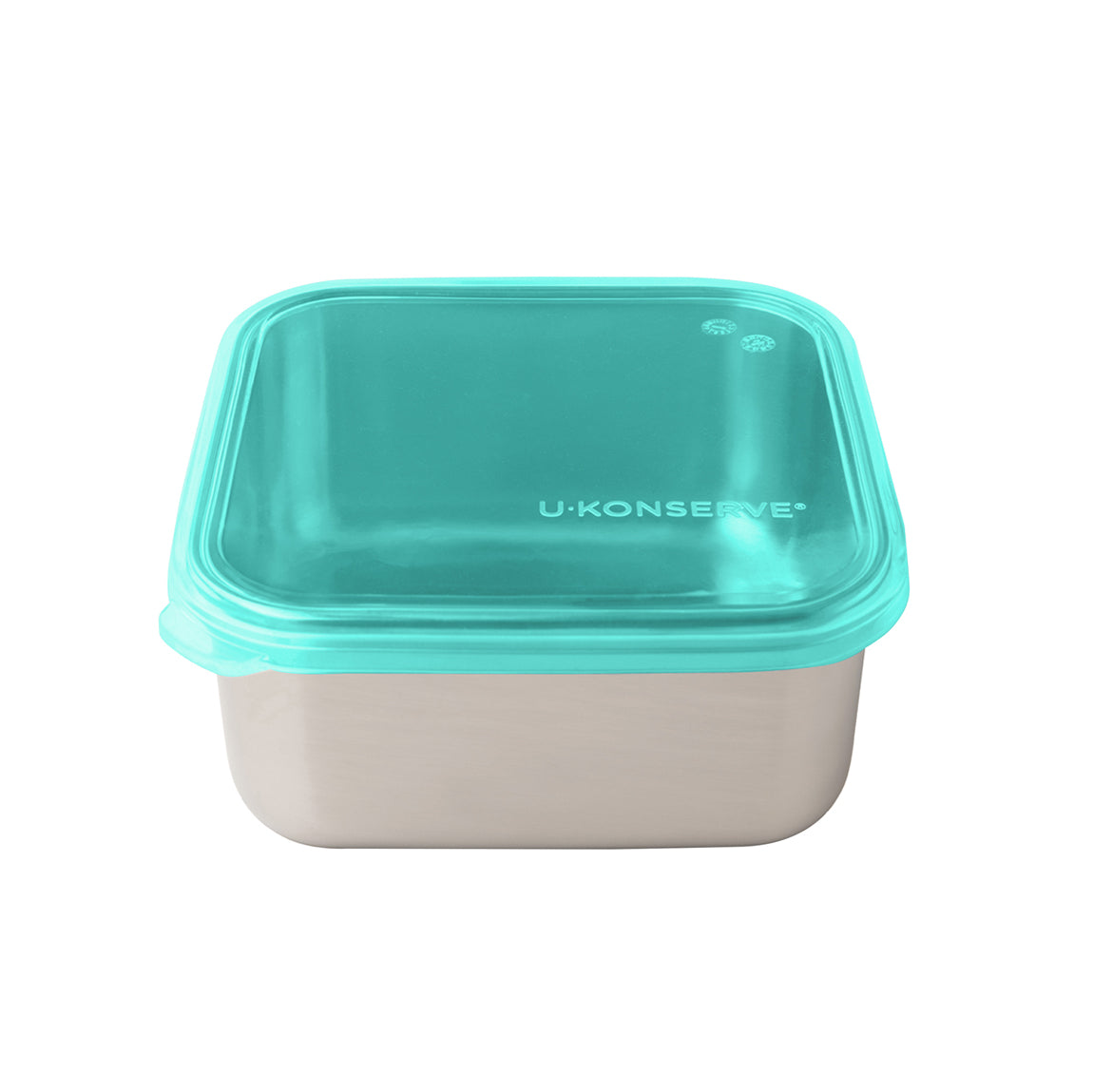 U Konserve Square 30oz Stainless Steel Container with Silicone Lid in Island Teal